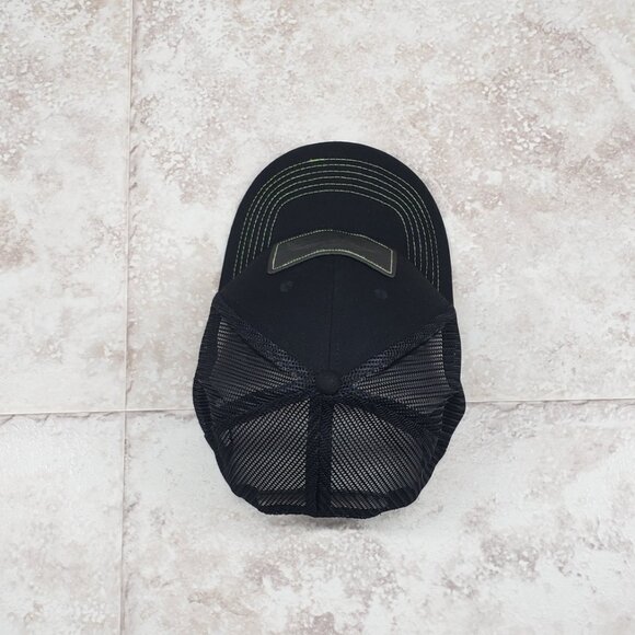 Black Limited Ed Mountain Dew Mesh Outdoor Gear Snapback Trucker Hat Vinyl Patch - Picture 7 of 10